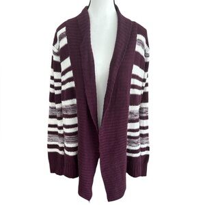 Jason Maxwell open front striped cardigan